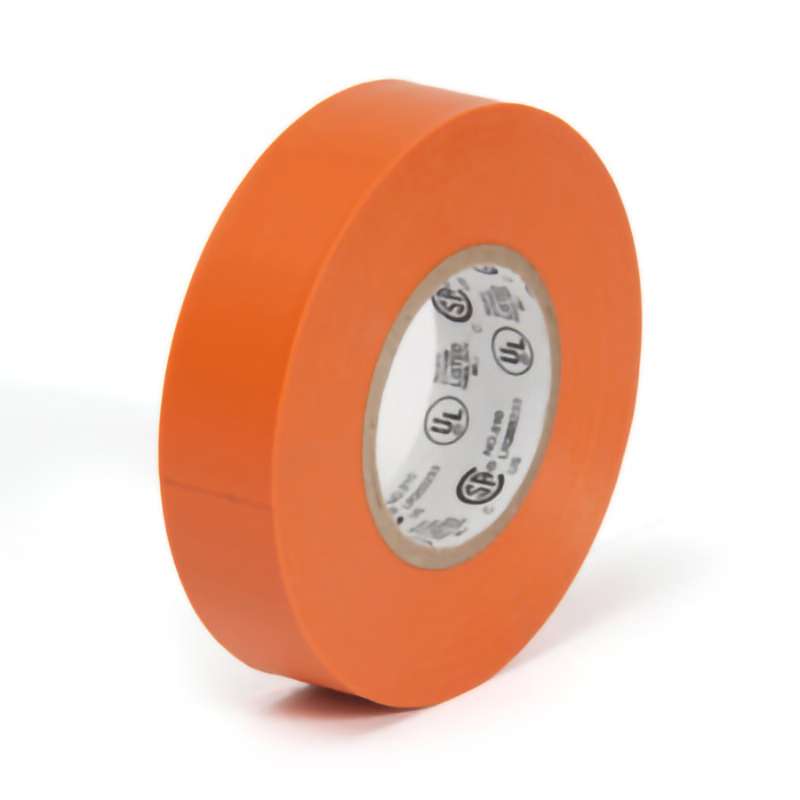 Electrical Tape, Pro, 3/4"x66', 1" Core, 7.0 mil, Orange, Economy
